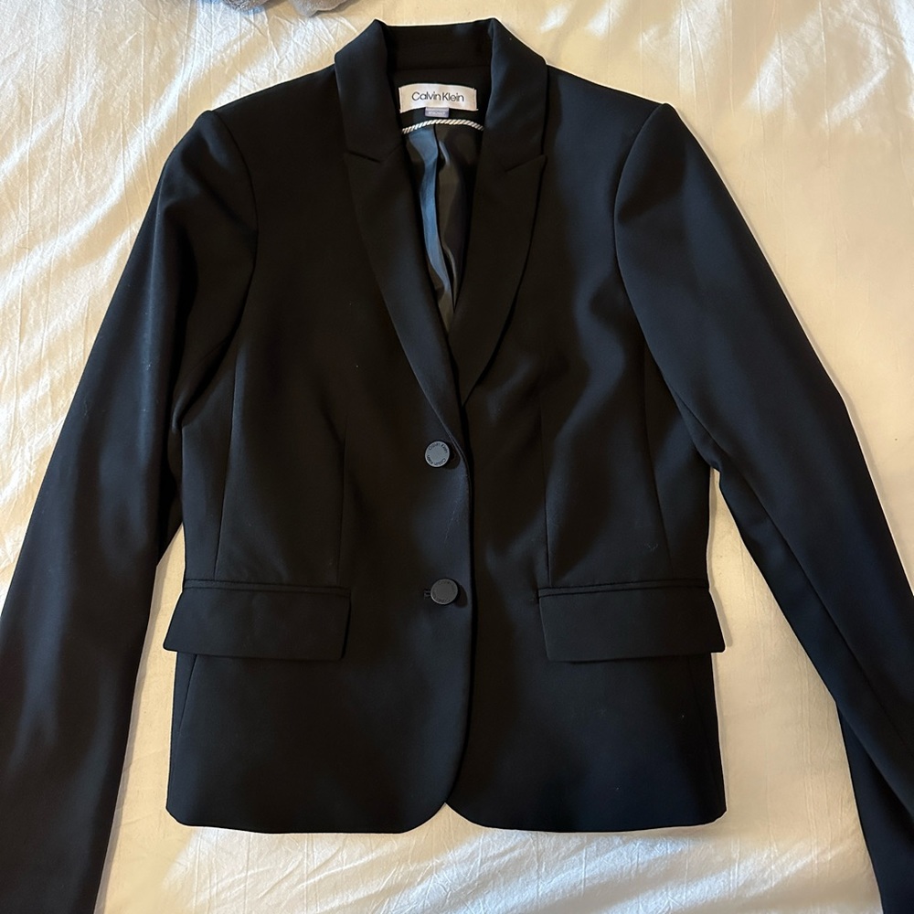 Calvin Klein Women's Two Button Lux Blazer